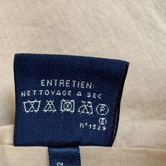 Ralph Lauren Sport Light Tan 100% Cotton Pleated A Line Short Skirt Size 14 - Picture 11 of 13